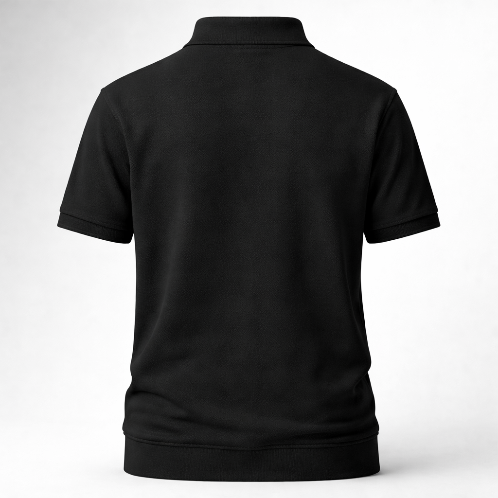 NorthEcho Premium Polo — Black Minimal Star Edition | Nordic Streetwear — 2